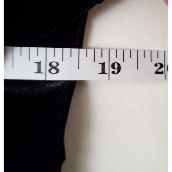 Coldwater Creek S Black Velvet Tunic Peplum Tailored Bustline Party Holiday Cozy - Picture 10 of 11